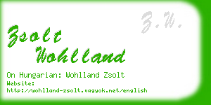 zsolt wohlland business card